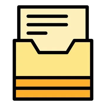 Folder icon vector flat Stock Illustration