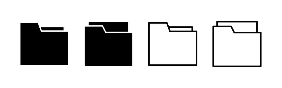 Folder icon vector. folder sign and symbol Stock Illustration