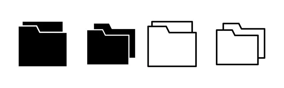 Folder icon vector. folder sign and symbol Stock Illustration