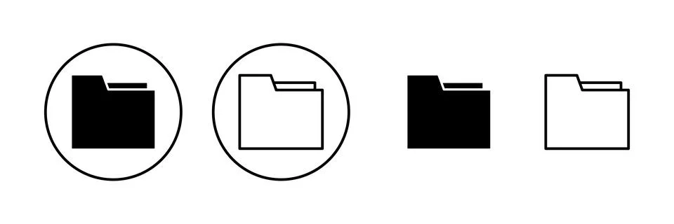 Folder icon vector. folder sign and symbol Stock Illustration