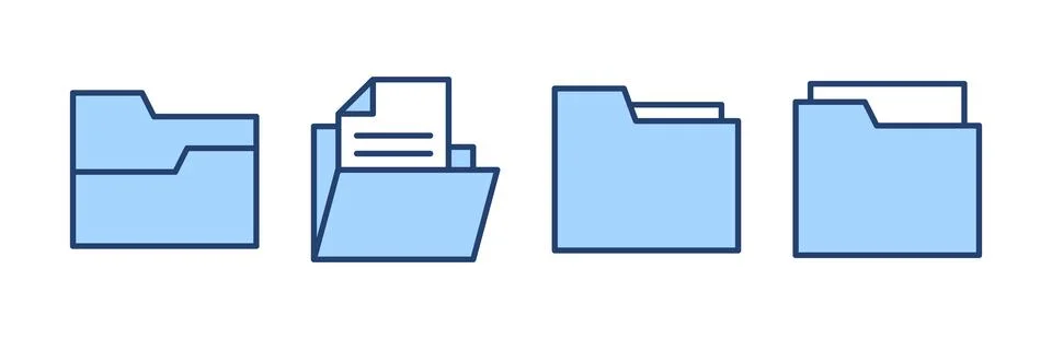 Folder icon vector. folder sign and symbol Stock Illustration