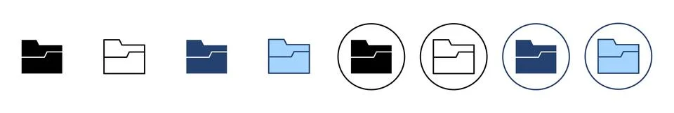 Folder icon vector. folder sign and symbol Stock Illustration