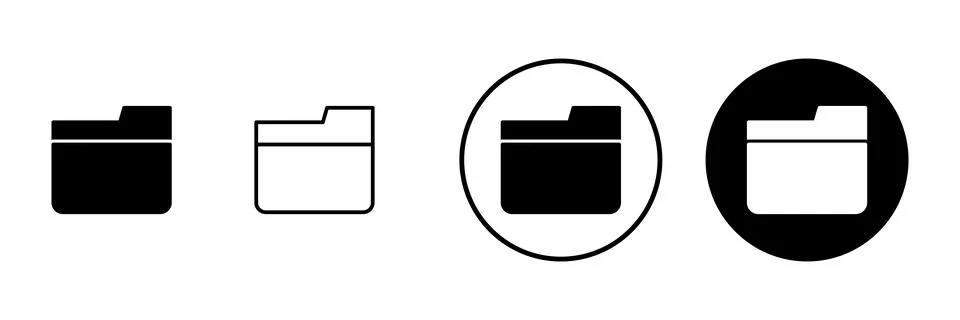 Folder icon vector. folder sign and symbol Illustrazione stock