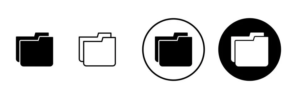 Folder icon vector. folder sign and symbol Illustrazione stock