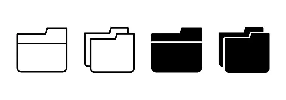 Folder icon vector. folder sign and symbol Stock Illustration
