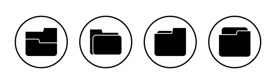 Folder icon vector. folder sign and symbol Illustrazione stock