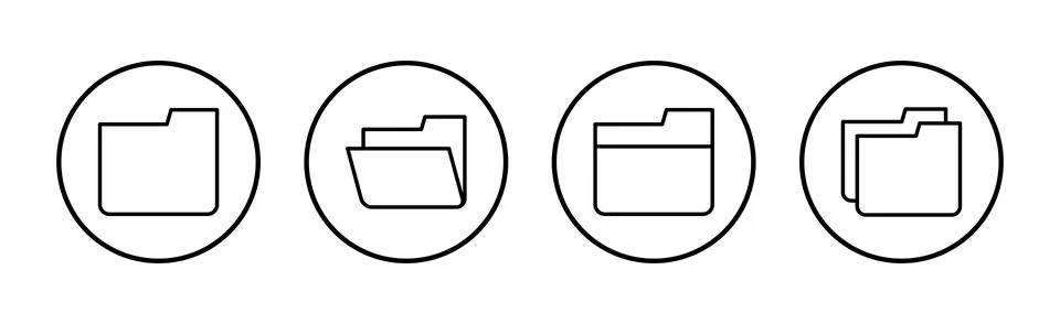 Folder icon vector. folder sign and symbol Illustrazione stock