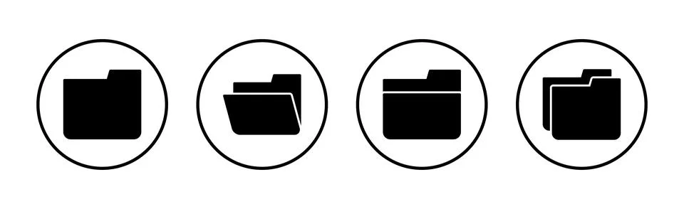 Folder icon vector. folder sign and symbol Illustrazione stock