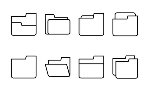 Folder icon vector. folder sign and symbol Illustrazione stock