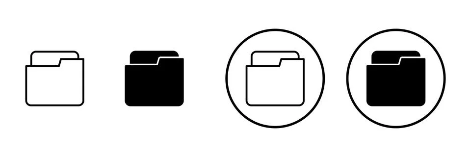 Folder icon vector. folder sign and symbol Illustrazione stock