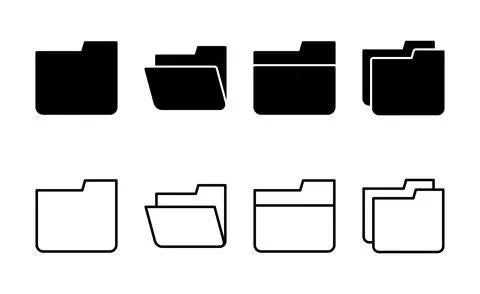 Folder icon vector. folder sign and symbol Illustrazione stock