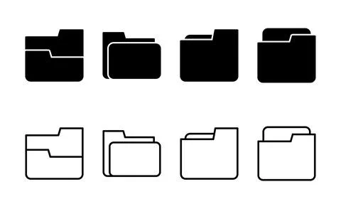 Folder icon vector. folder sign and symbol Illustrazione stock