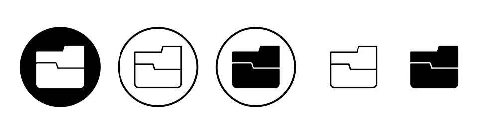 Folder icon vector. folder sign and symbol Illustrazione stock