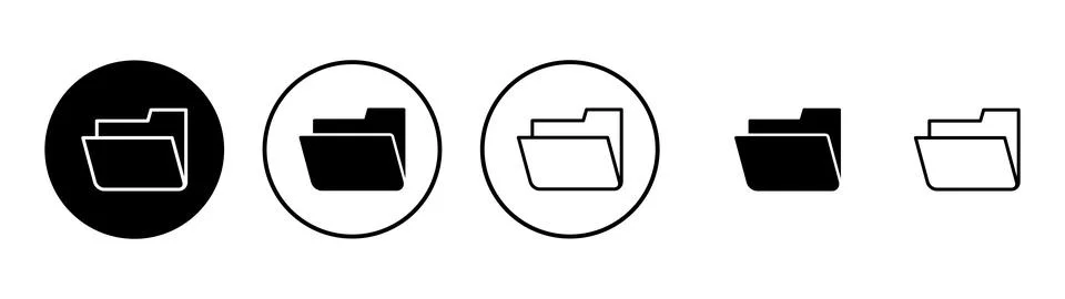 Folder icon vector. folder sign and symbol Illustrazione stock