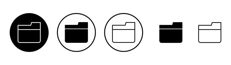 Folder icon vector. folder sign and symbol Illustrazione stock