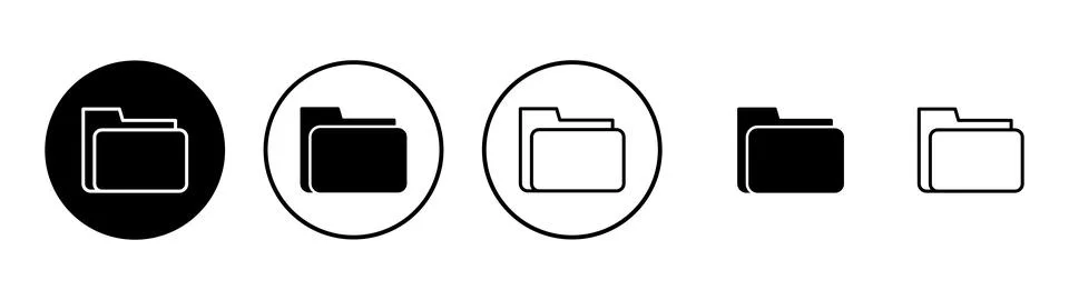 Folder icon vector. folder sign and symbol Illustrazione stock