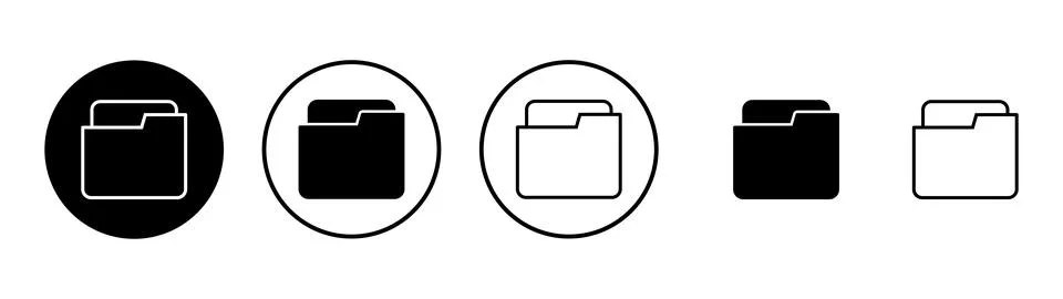 Folder icon vector. folder sign and symbol Illustrazione stock