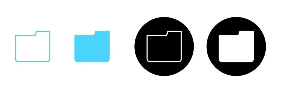 Folder icon vector. folder sign and symbol Stock Illustration