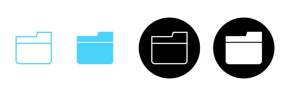 Folder icon vector. folder sign and symbol Stock Illustration