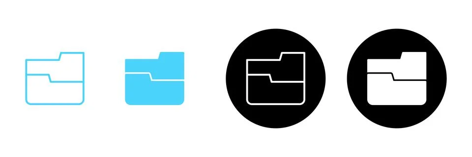 Folder icon vector. folder sign and symbol Stockillustratie