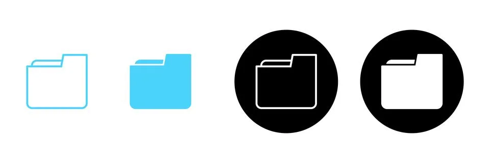 Folder icon vector. folder sign and symbol Ilustração Stock