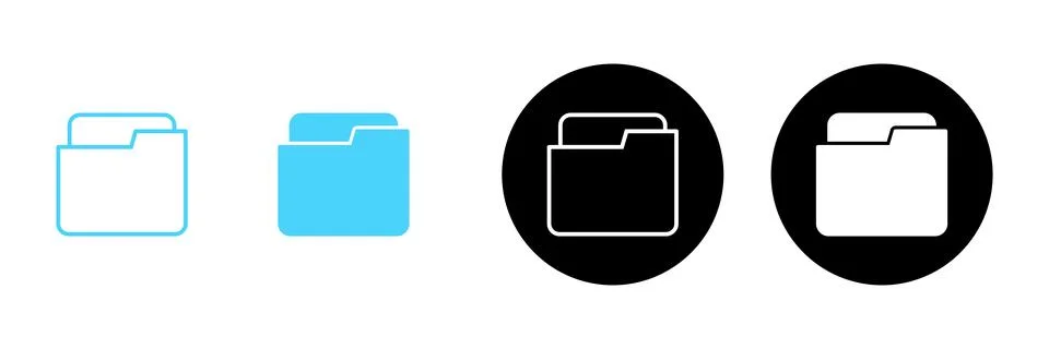 Folder icon vector. folder sign and symbol Stock Illustration