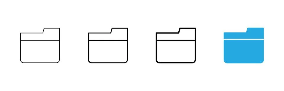 Folder icon vector. folder sign and symbol イラスト素材