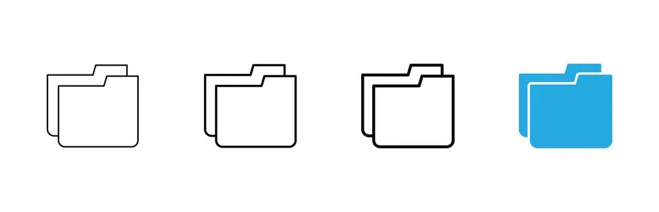 Folder icon vector. folder sign and symbol Stock Illustration