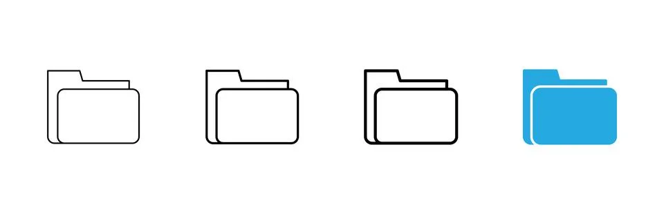 Folder icon vector. folder sign and symbol Stock Illustration