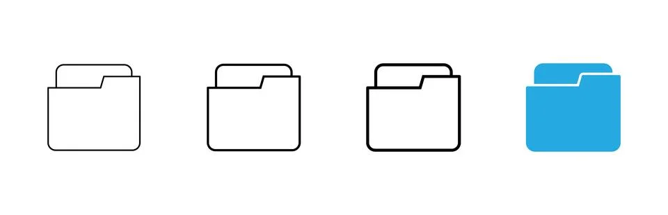Folder icon vector. folder sign and symbol Stock Illustration
