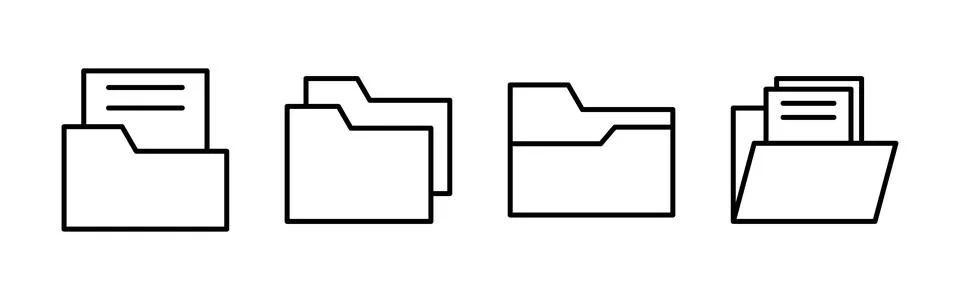 Folder icon vector. folder vector icon Stock Illustration