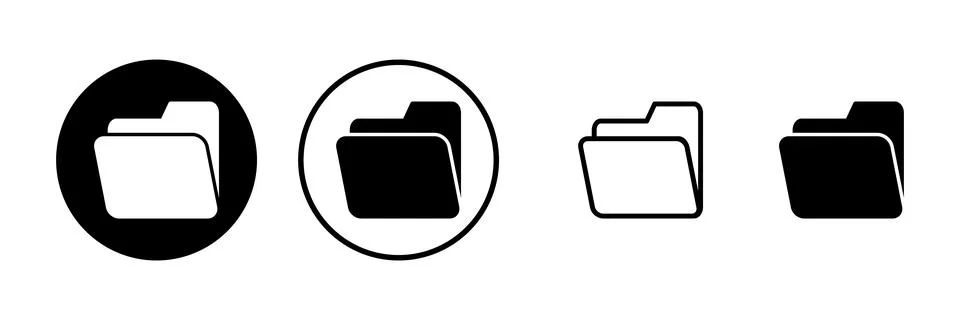 Folder icon vector illustration. folder sign and symbol Stock Illustration