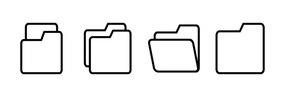 Folder icon vector illustration. folder sign and symbol Illustrazione stock