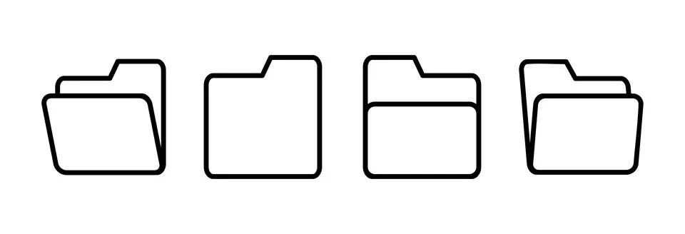 Folder icon vector illustration. folder sign and symbol Illustrazione stock