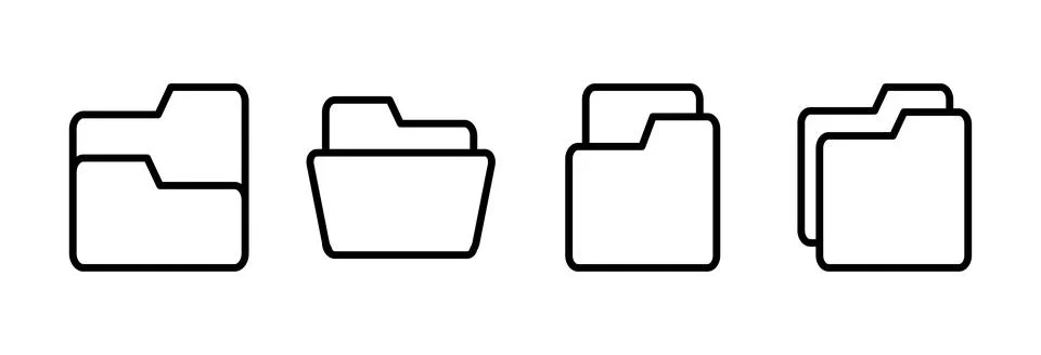 Folder icon vector illustration. folder sign and symbol Illustrazione stock