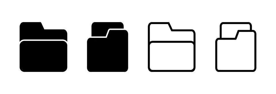Folder icon vector illustration. folder sign and symbol Stock Illustration