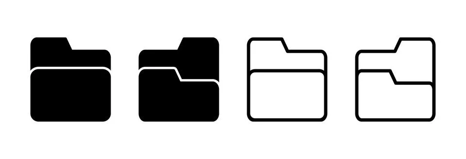 Folder icon vector illustration. folder sign and symbol Illustrazione stock