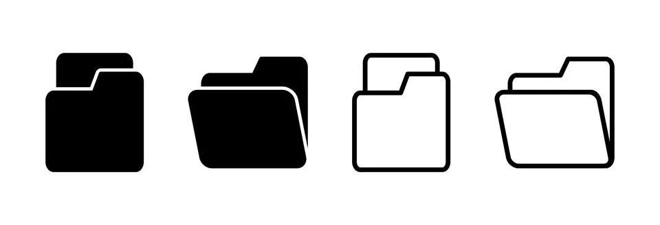 Folder icon vector illustration. folder sign and symbol Illustrazione stock