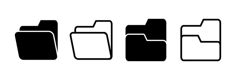 Folder icon vector illustration. folder sign and symbol Stock Illustration