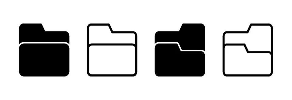 Folder icon vector illustration. folder sign and symbol Illustrazione stock