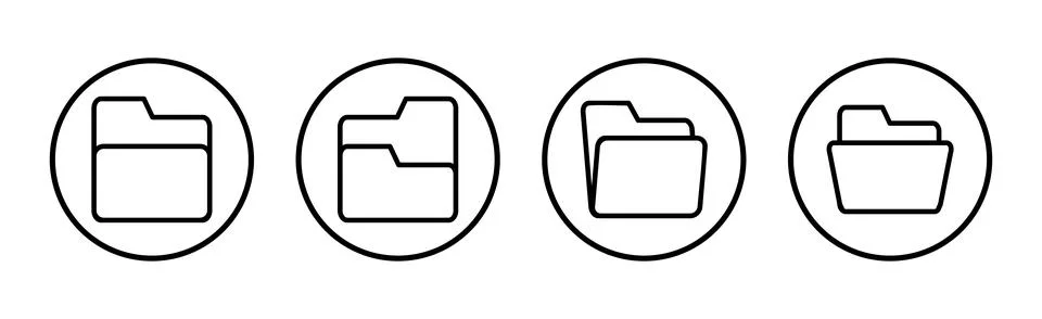 Folder icon vector illustration. folder sign and symbol Stock Illustration