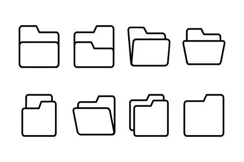 Folder icon vector illustration. folder sign and symbol Stockillustratie