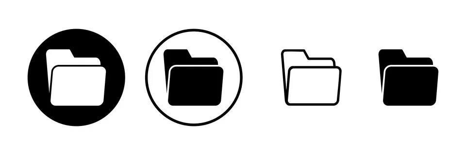 Folder icon vector illustration. folder sign and symbol Stock Illustration