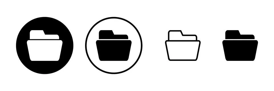 Folder icon vector illustration. folder sign and symbol Stock Illustration