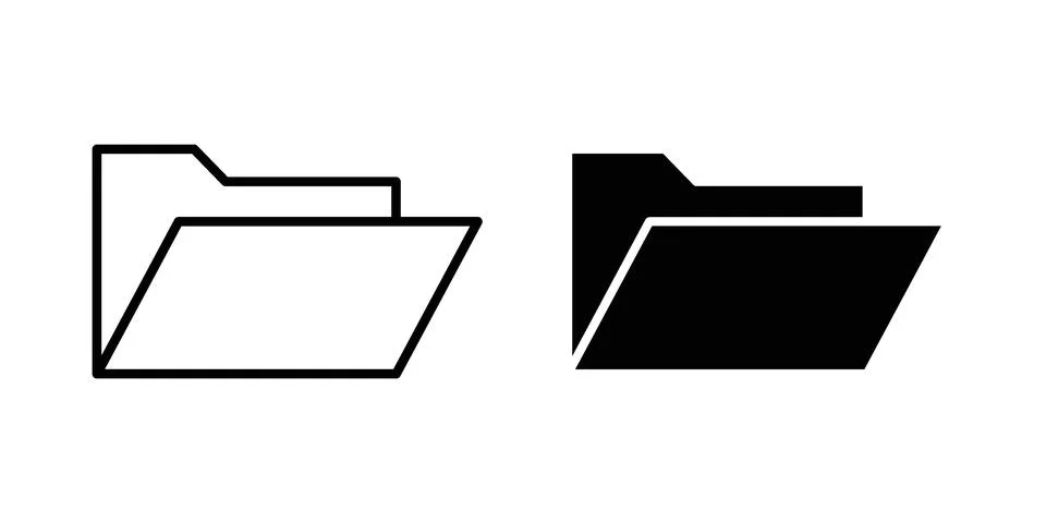 Folder icon vector, illustration icon set Stockillustratie