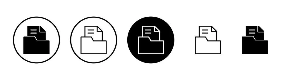 Folder Icon vector isolated on white background. Folder and documents Icon... Stock Illustration