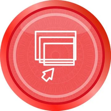 Folder icon web button with map isolated on white Stockillustratie