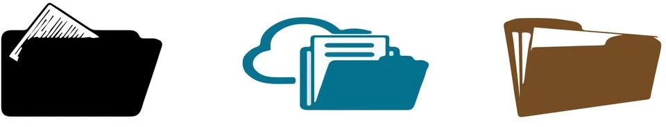 Folder icon on white background Stock Illustration