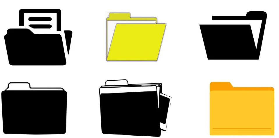 Folder icon on white background Stock Illustration