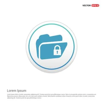Folder icon - white circle button Illustrazione stock